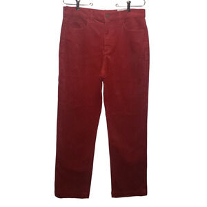 Loft Corduroy Pants Burgundy, Size 8, Soft Stretch Cotton, City Chic Fall Staple